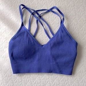 aerie Ribbed Strappy Sports Bra